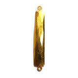 Pyrite Stone Necklace for Jewelry Making 10X40mm 8X30mm Rectangle/Bar Bezel Charms Connectors 24K Gold Plated Over 925 Sterling Silver