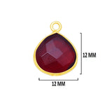 Garnet Heart Pendant - Boho Chic Gemstone Necklace with 24kt Gold Elegance