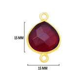 Garnet Heart Pendant - Boho Chic Gemstone Necklace with 24kt Gold Elegance