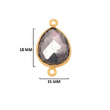 Pyrite Stone for Jewelry Making 10X40 12X15 15X18 18X25 22X30 25X35 8X26mm Pear/Flat Teardrop Bezel 24K Gold Plated Over 925 Sterling Silver