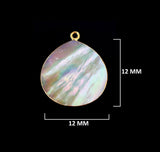Mother Of Pearl Shell Stone Necklace for Jewelry Making - 12mm 15mm 18mm 25mm 30mm Heart Bezel Charms Pendants 24K Gold Electroplated DIY