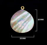 Mother Of Pearl Shell Stone Necklace for Jewelry Making - 12mm 15mm 18mm 25mm 30mm Heart Bezel Charms Pendants 24K Gold Electroplated DIY