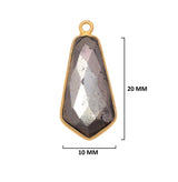 Pyrite Stone Necklace for Jewelry Making - 10X20mm Tie Bezel Charms Pendants 24K Gold Plated Over 925 Sterling Silver Chakra DIY