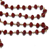 jasper brown semi-precious gemstone beads black oxidized antique rosary chain for a necklace, earrings, anklet, and bracelet making.