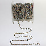 moss aquamarine handmade gemstone bead chain.