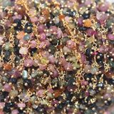 multi tourmaline birthstone month October, zodiac sign Libra.