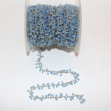 blue chalcedony quartz birthstone month March, zodiac sign Gemini.