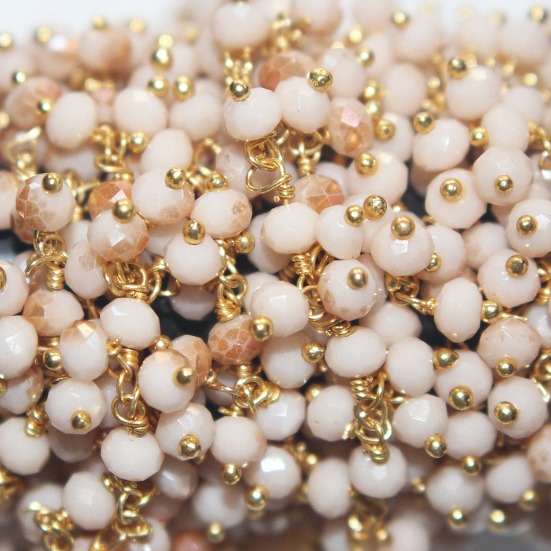 pink opal quartz gemstone bead chain silver, women jewelry making necklaces, earrings, and bracelets bead chain.