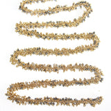 pyrite semi-precious gemstone beads 24k gold plated over silver rosary chain for a necklace, earrings, anklet, and bracelet making.