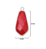 Boho Chic Coral Bezel Pendant - Handcrafted Gemstone Necklace in 925 Sterling Silver with Stunning Finishes