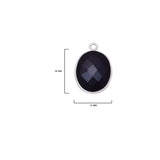 Black Onyx Sterling Silver Bezel Pendant - Boho Chic Gemstone