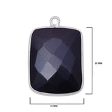 Black Onyx Sterling Silver Bezel Pendant – Rectangular Gemstone