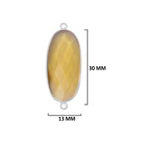 Lemon Quartz Sterling Silver Bezel Pendant - Oval Gemstone Charm