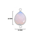 Boho Chic Opalite Bezel Pendant - Handcrafted Gemstone Necklace in 925 Sterling Silver with Stunning Finishes