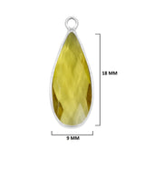 Boho Chic Lemon Quartz Bezel Pendant - Handcrafted Gemstone Necklace in 925 Sterling Silver with Stunning Finishes