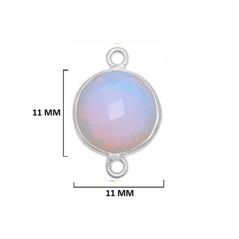 Boho Chic Opalite Bezel Pendant - Handcrafted Gemstone Necklace in 925 Sterling Silver with Stunning Finishes