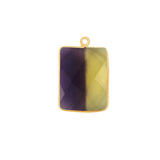 Boho Chic Ametrine Bezel Pendant - Handcrafted Gemstone Necklace with 24kt Gold Plating