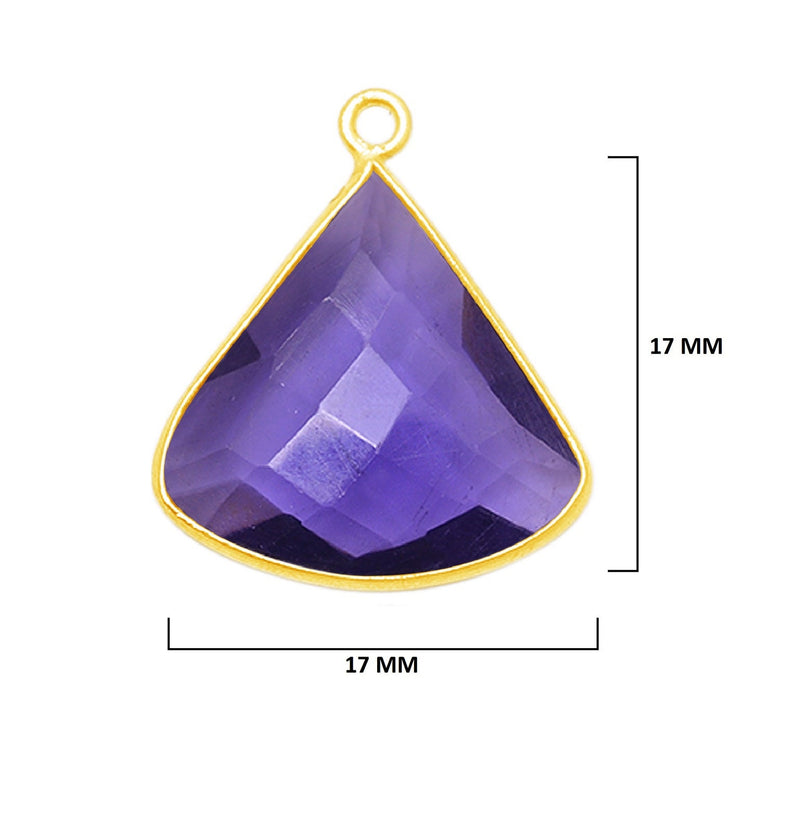 24kt gold vermeil bezel pendant