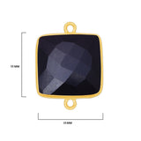Boho Chic Black Onyx Bezel Pendant - Handcrafted Gemstone Necklace with 24kt Gold Plating