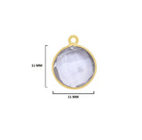 Boho Chic Clear Quartz Bezel Pendant - Handcrafted Gemstone Necklace with 24kt Gold Plating
