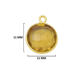 Boho Chic Lemon Quartz Bezel Pendant - Handcrafted Gemstone Necklace with 24kt Gold Plating