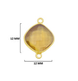 Boho Chic Lemon Quartz Bezel Pendant - Handcrafted Gemstone Necklace with 24kt Gold Plating