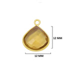 Boho Chic Lemon Quartz Bezel Pendant - Handcrafted Gemstone Necklace with 24kt Gold Plating