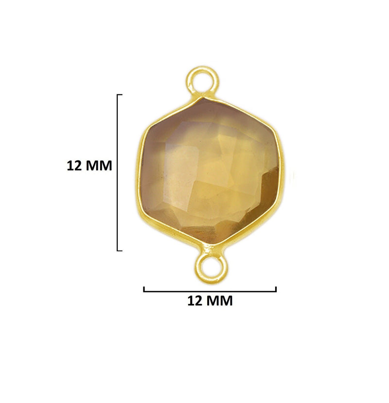 Boho Chic Lemon Quartz Bezel Pendant - Handcrafted Gemstone Necklace with 24kt Gold Plating