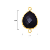 Boho Chic Black Onyx Bezel Pendant - Handcrafted Gemstone Necklace with 24kt Gold Plating
