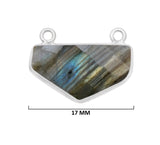 Amazonite Chevron/Half Hexagon Pendant - Boho Chic Gemstone Necklace with 925 Sterling Silver Elegance
