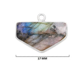 Amazonite Chevron/Half Hexagon Pendant - Boho Chic Gemstone Necklace with 925 Sterling Silver Elegance