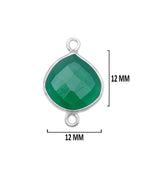 Green Onyx Heart Pendant - Boho Chic Gemstone Necklace with 925 Sterling Silver Elegance