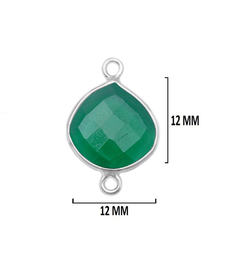 Green Onyx Heart Pendant - Boho Chic Gemstone Necklace with 925 Sterling Silver Elegance