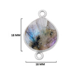 Labradorite Heart Pendant - Boho Chic Gemstone Necklace with 925 Sterling Silver Elegance