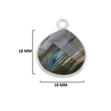Labradorite Heart Pendant - Boho Chic Gemstone Necklace with 925 Sterling Silver Elegance