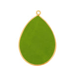 Boho Chic Peridot Bezel Pendant - Handcrafted Gemstone Necklace with 24kt Gold Plating