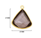 Smoky Quartz Bell/Quarter Circle Pendant - Boho Chic Gemstone Necklace with 24kt Gold Elegance