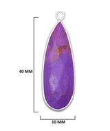 Purple Turquoise Gemstone Charms