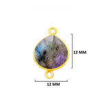 Labradorite Heart Pendant - Boho Chic Gemstone Necklace with 24kt Gold Elegance