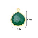 Green Onyx Heart Pendant - Boho Chic Gemstone Necklace with 24kt Gold Elegance