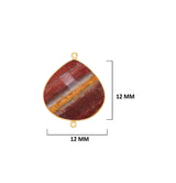 Mookaite Jasper Stone Necklace for Jewelry Making 12 15 18mm 25mm 30mm Heart Bezel Charms Pendants 24K Gold Plated Over 925 Sterling Silver