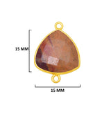 Mookaite Jasper Stone Necklace for Jewelry Making 15mm 15X20mm 18X25mm Triangle Bezel Charm Pendant 24K Gold Plated Over 925 Sterling Silver