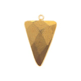Pyrite Gold Coated Stone Necklace Jewelry Making 15mm 15X20mm 18X25mm Triangle Bezel Charms Pendants Connectors 24K Gold Plated Over Silver