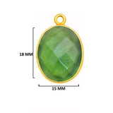 Serpentine Stone Necklace Jewelry Making 10X15 12X15 13X30 15X18 15X20 18X25 8X10 Oval Bezel Charms 24K Gold Plated Over 925 Sterling Silver