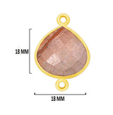 Picture Jasper Stone Necklace for Jewelry Making 12mm 15mm 18mm 25mm 30mm Heart Bezel Charm Pendant 24K Gold Plated Over 925 Sterling Silver