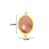 Picture Jasper Stone for Jewelry Making 10X15 12X15 13X30 15X18 15X20 18X25 8X10 Oval Bezel Charms 24K Gold Plated Over 925 Sterling Silver