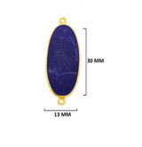 Sodalite Stone Necklace Jewelry Making 10X15 12X15 13X30 15X18 15X20 18X25 8X10 Oval Bezel Charms 24K Gold Plated Over 925 Sterling Silver