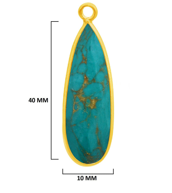 Blue Turquoise Gemstone Charms