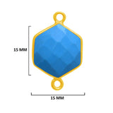 24K Gold Plated Over Sterling Silver-Plated Bezel Charms
