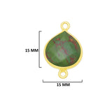 24K Gold Plated Over Sterling Silver-Plated Bezel Charms